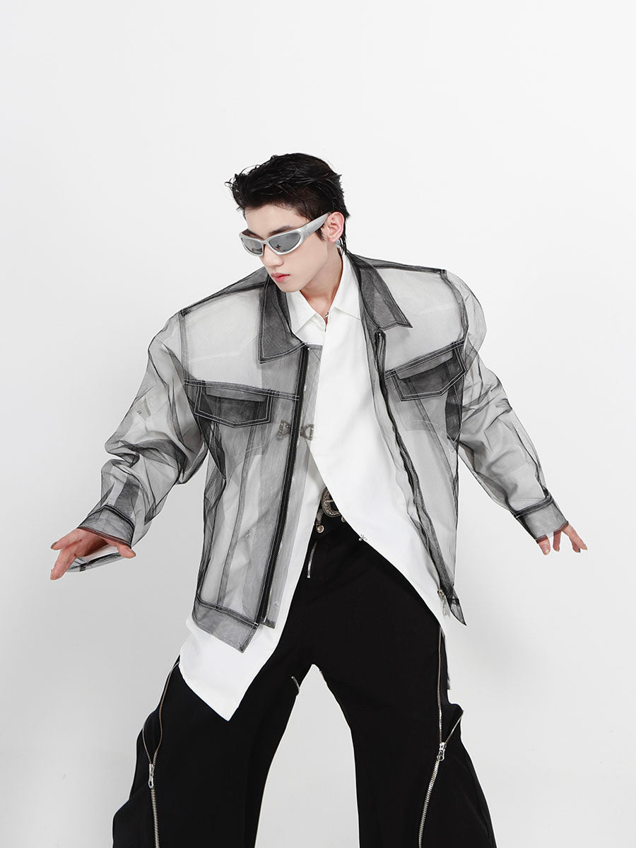 Shirt Senior Punk Fried Street Long Sleeve Coat Male