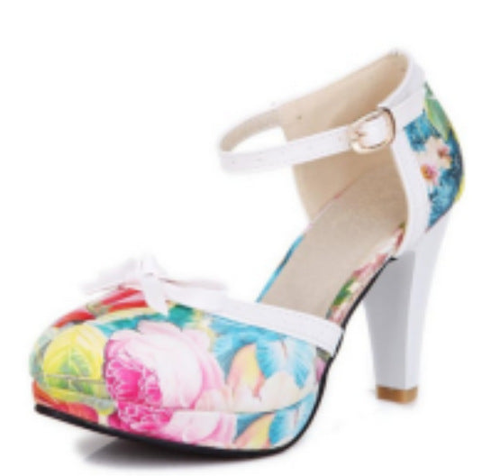 Belt Buckle High Heel Baotoe Women's Shoes