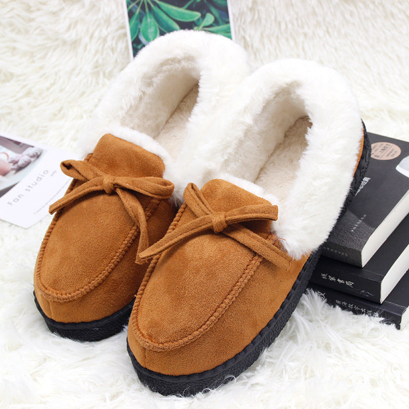 Winter Female Home Couple Indoor Push Slippers