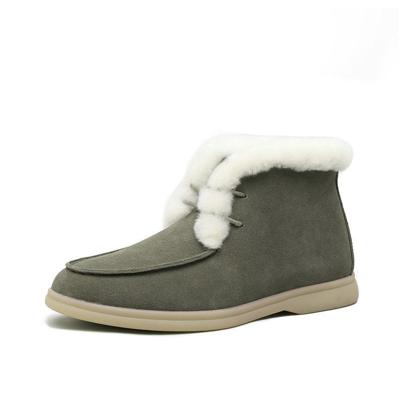 Flat Snow Cotton Shoes Plus Velvet Plus Size