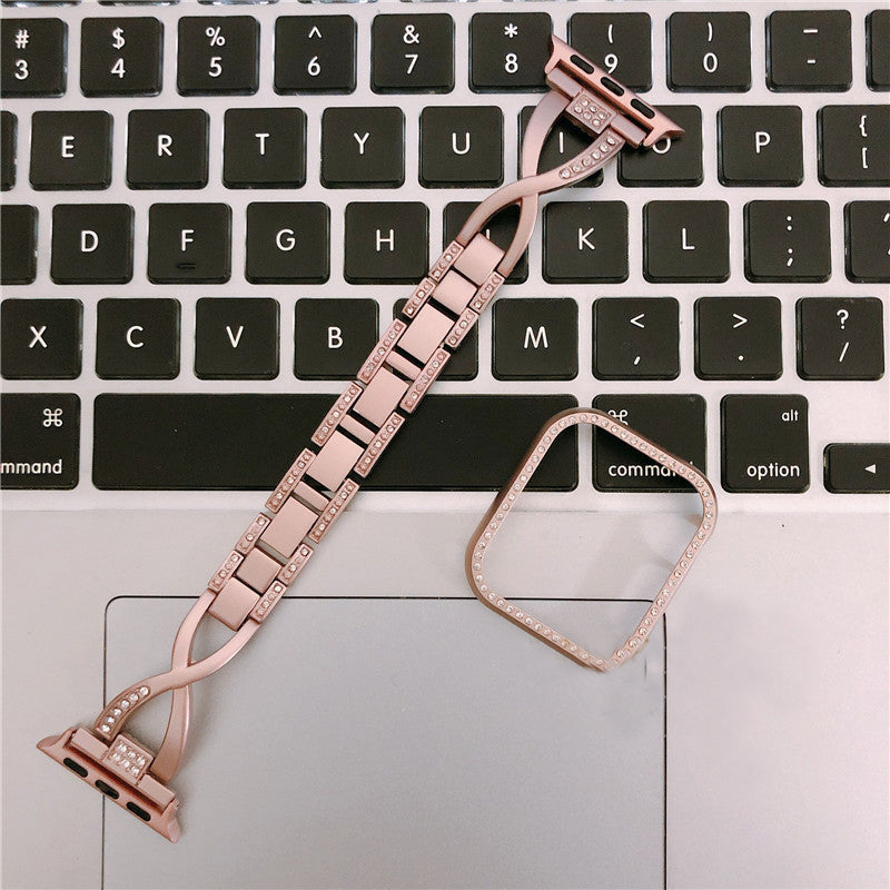 Thin wrist metal watchband case
