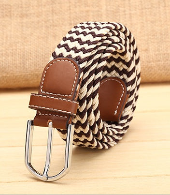 Elastic woven elastic men's belt