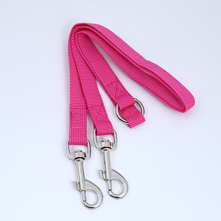 Pet Leash Multicolor Double Head One For Two