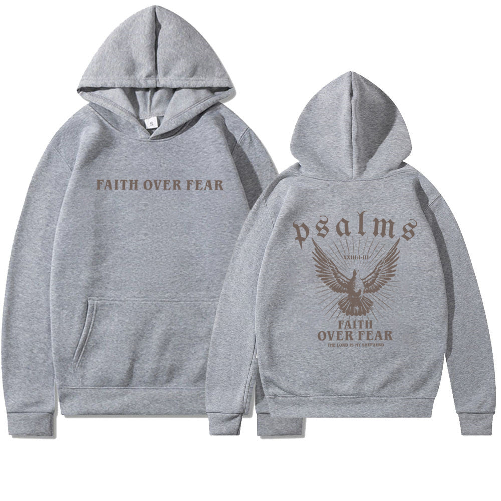Hættetrøje Bibel Skriftmønster Piget Stil Sweatshirt