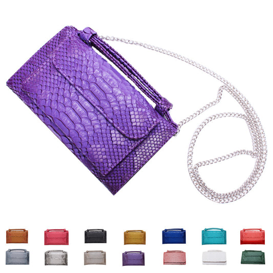 New snake pattern clutch bag handbag chain shoulder Messenger bag wallet ladies long section