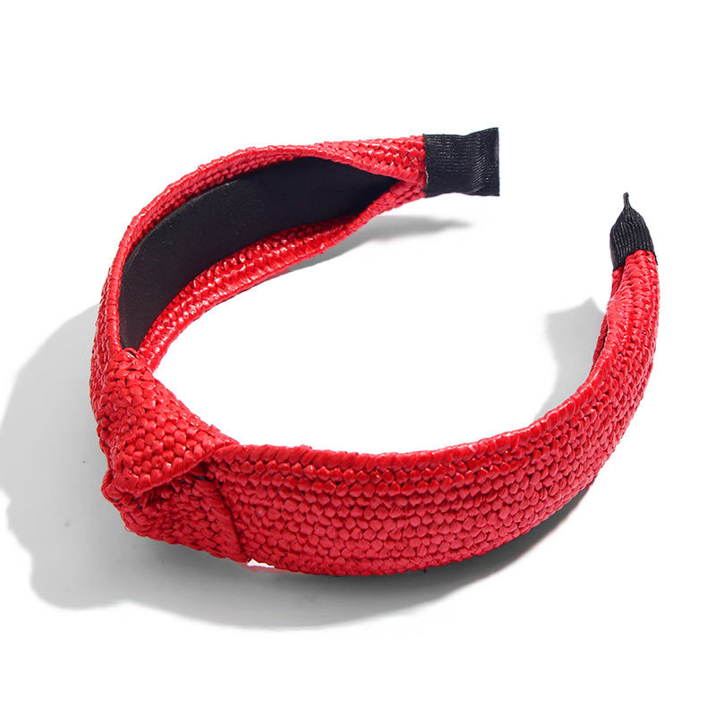Hand woven raffia hair band