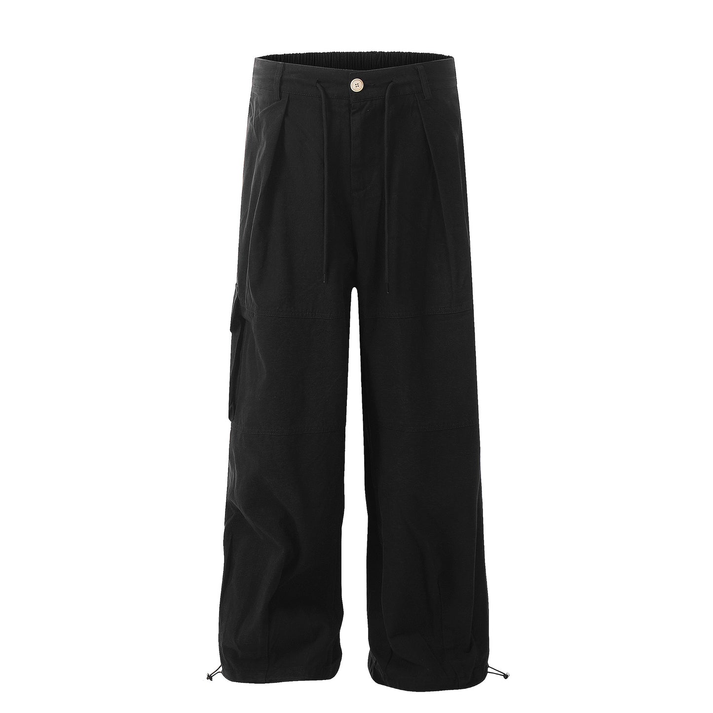High Street Niche Personality Drawstring High Waist Tooling Pants