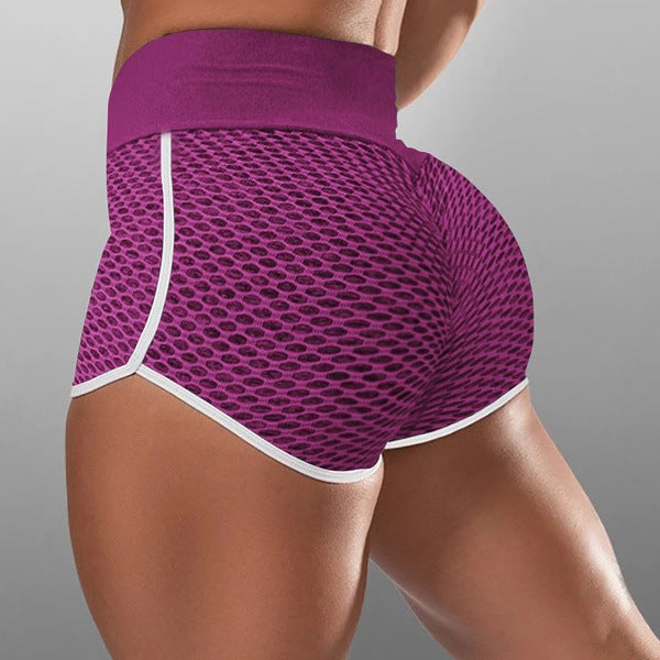 Jacquard high-waist hip-wrapped running shorts