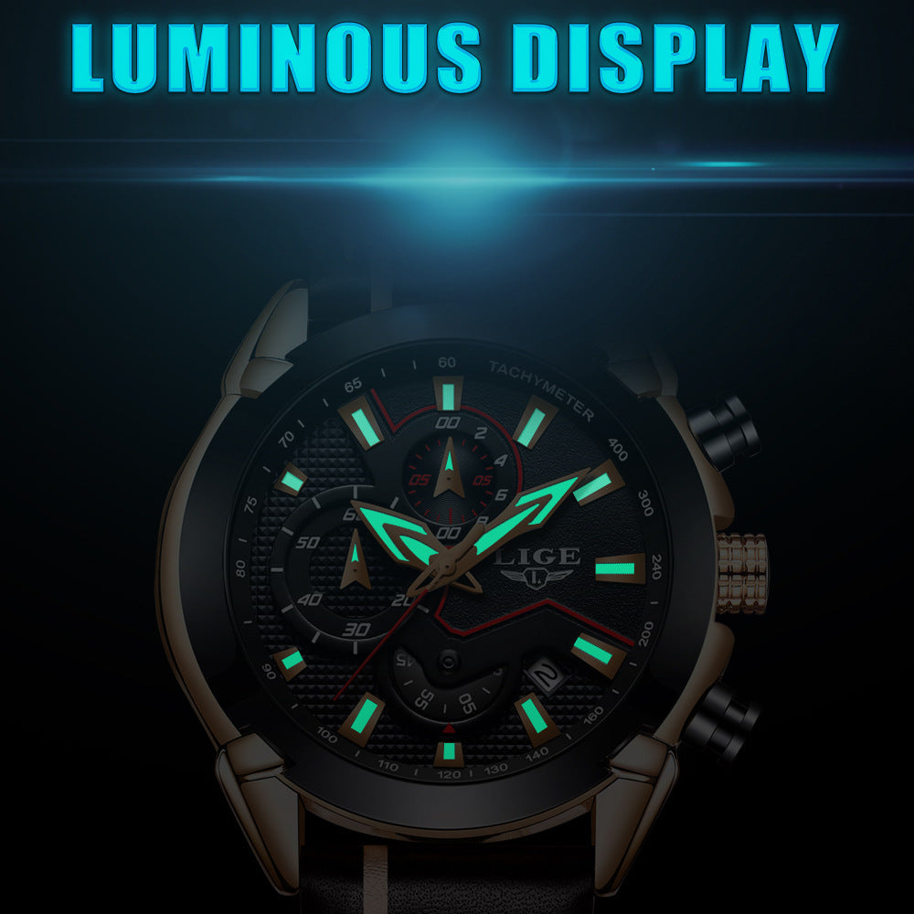 Men's Multifunction Night Light Watch