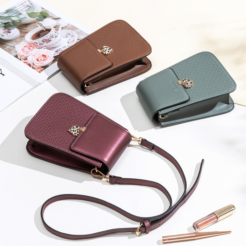 Diagonal cell phone bag