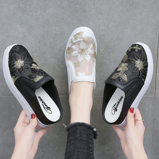Lazy Slippers Platform Muffin And Mesh Top
