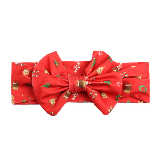 Bow print headband