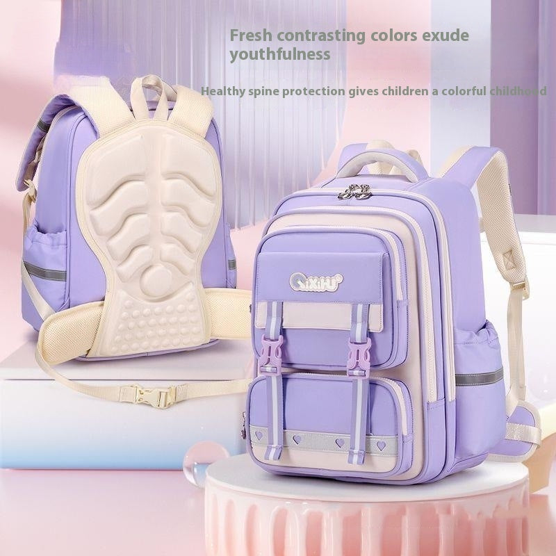 Elementary School Student Large Capacity Girl Spine-protective Backpack