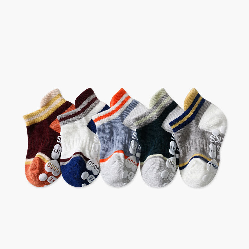 Baby's Three-dimensional Glue Anti-stripping Low-top Boat Socks