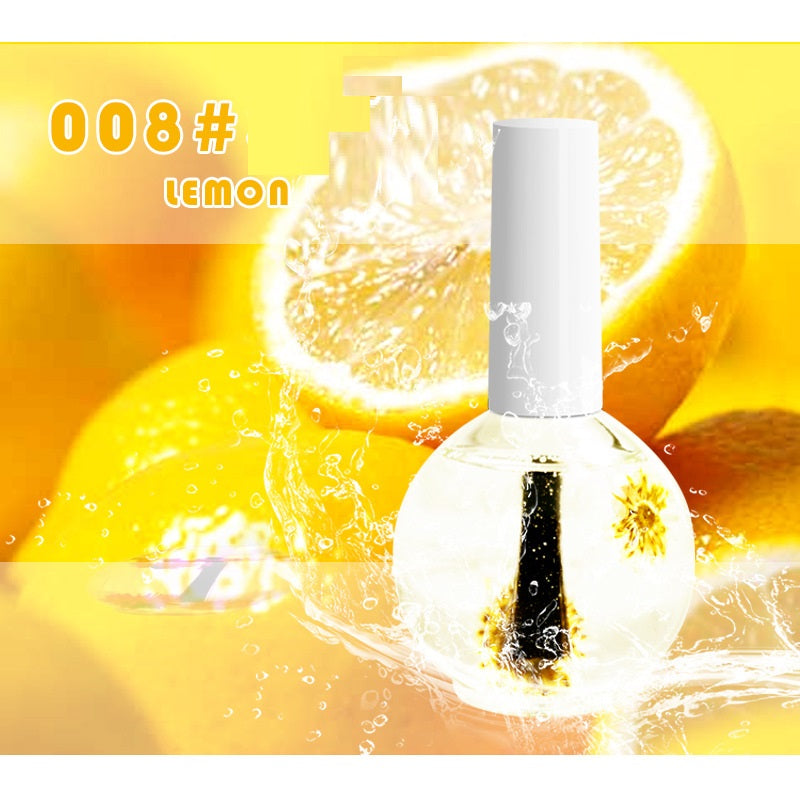 Negleskønhed Tørrede Blomster Næring Neglebehandling Olie Mod Tørre Neglebånd Neglekant Fugtgivende Neglelak Base Coat Naturlig Tørret Blomst Næringsopløsning