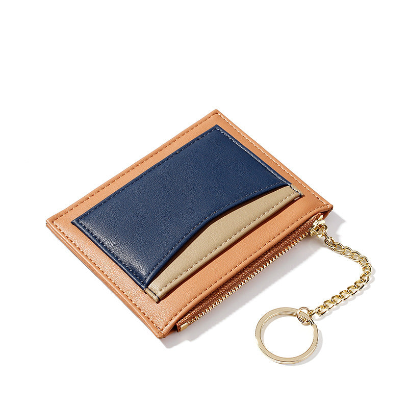 The Mosaic Cute Wallet Multi-card Zipper with Keychain