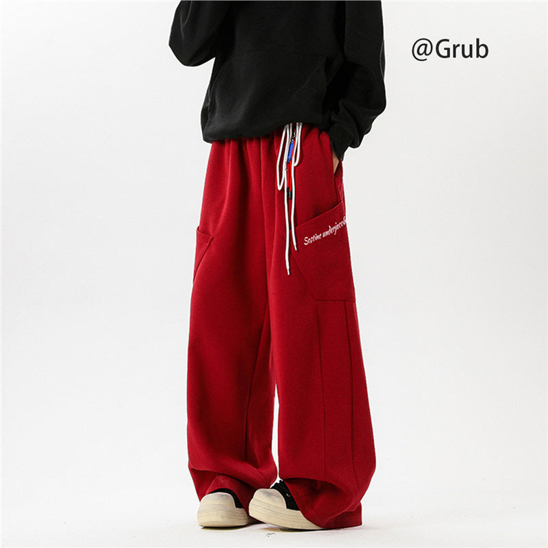 Retro Sports Trousers Loose Wide Leg Leisure Pants