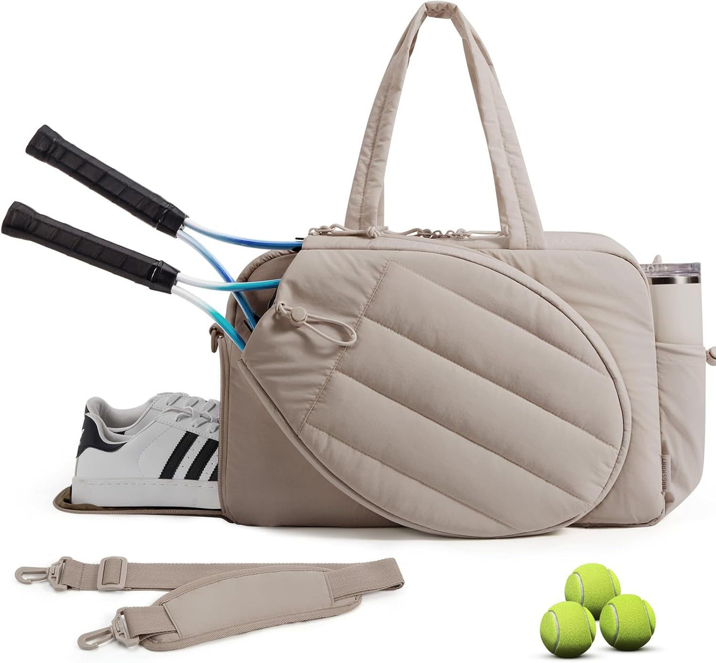 Foldable Portable With Shoe Compartments Shoulder Bag