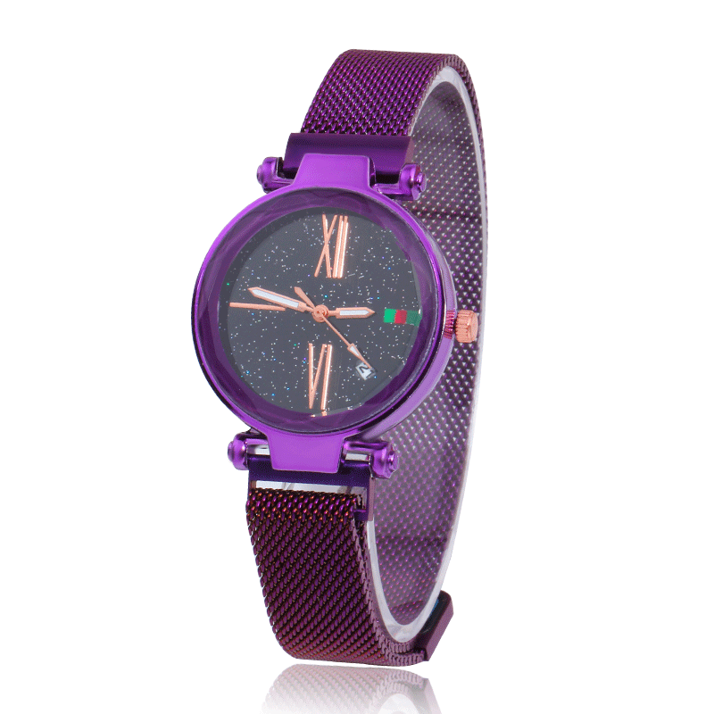 cross-border explosion models Milan magnets starry sky calendar magnet watch fashion Europe and the United States with a quartz watch