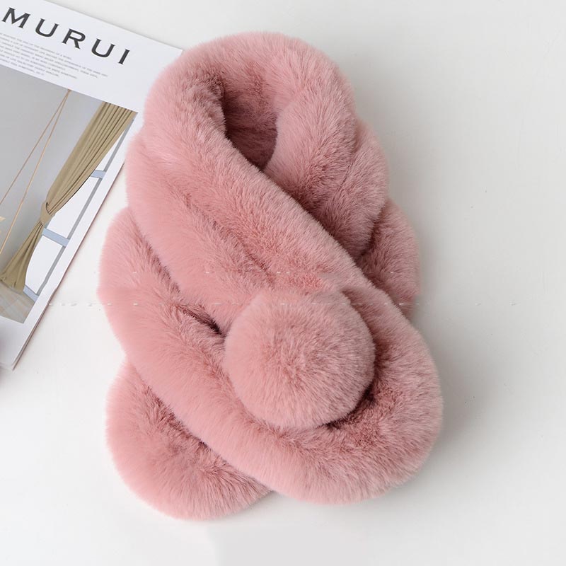 Thick Plush Warmth Imitation Rabbit Fur Scarf Collar