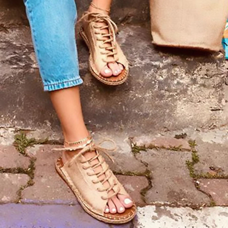 Foreign trade plus size hemp slippers