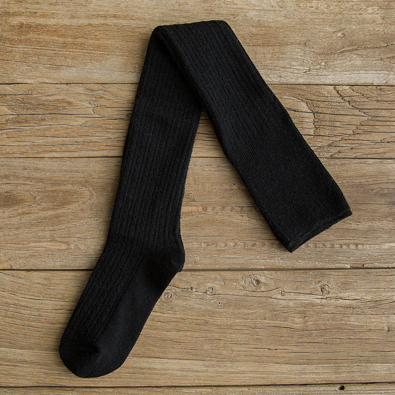 Wool plus velvet over the knee socks