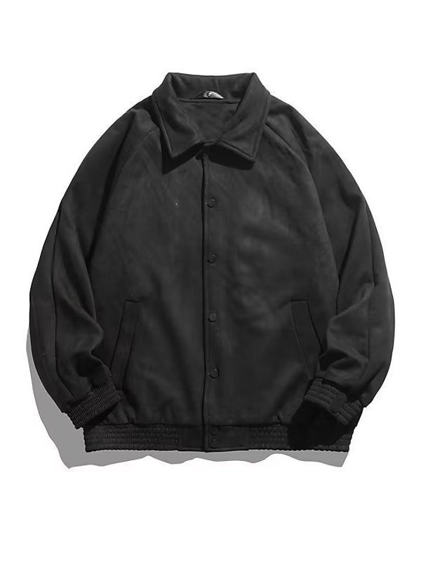 Mens Loose-Fit Embroidered Jacket Coat