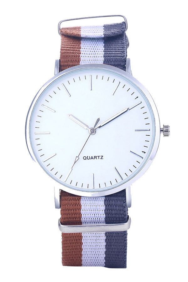 Simple canvas strap watch