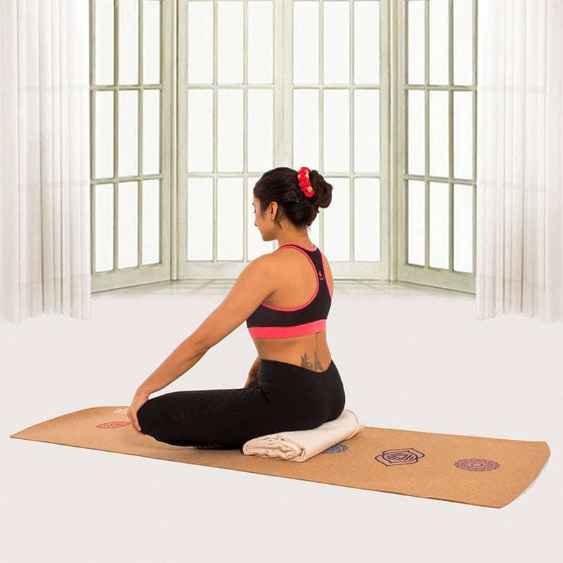 7 Chakra Yoga måtte af kork