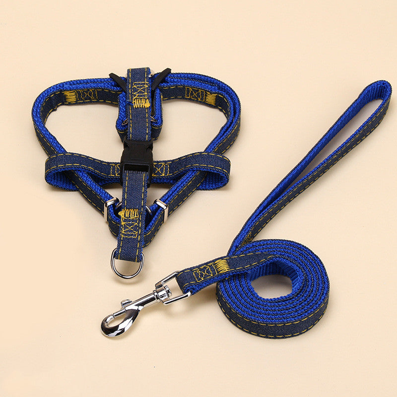Pet Cowboy Traction Collar Dog Chain Set