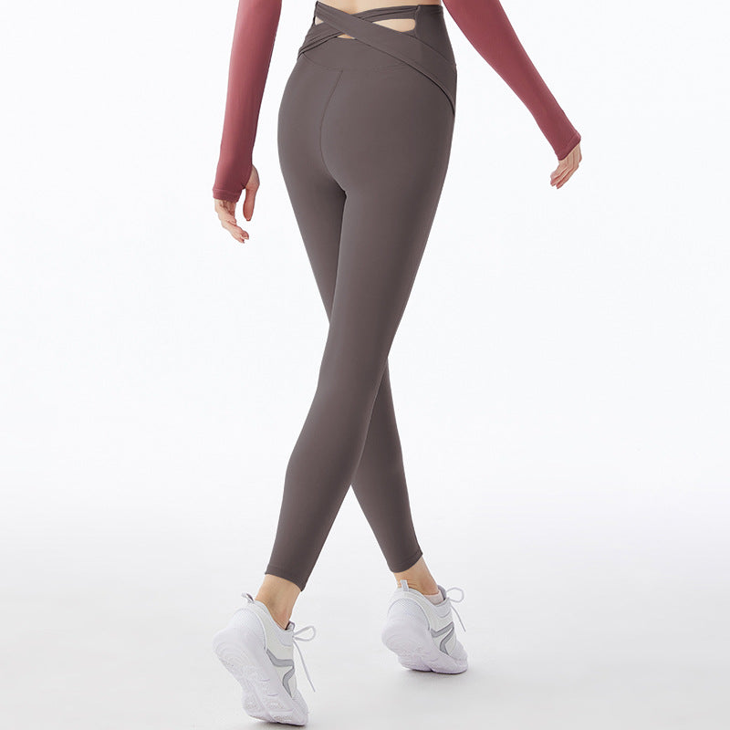 Women's Cross Back High Waist Sweatpants Trousers