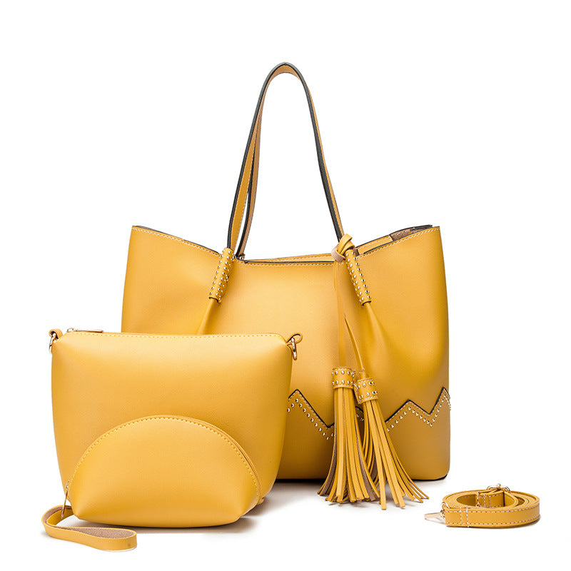 Mother and child bag three-piece suit PU
