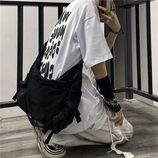 Canvas Student Crossbody Bag