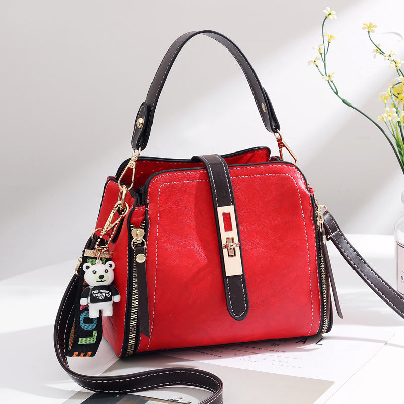 one-shoulder bucket bag