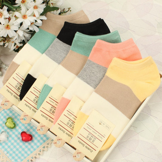 Loose stripe women's ship socks