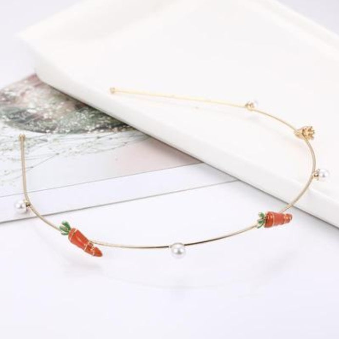 Starfish shell imitation pearl headband female sweet simple headdress net red press hairpin