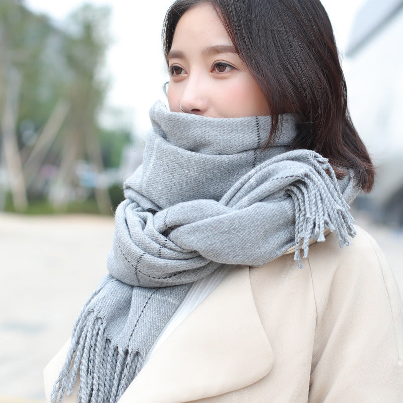 Ladies Winter Imitation Cashmere Shawl All-match Thickening