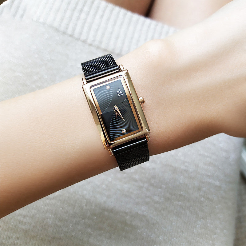 Stylish simple waterproof quartz watch