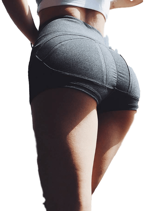 Sports shorts female tight hip sexy v-shaped peach hip high waist shorts yoga pants fitness pants