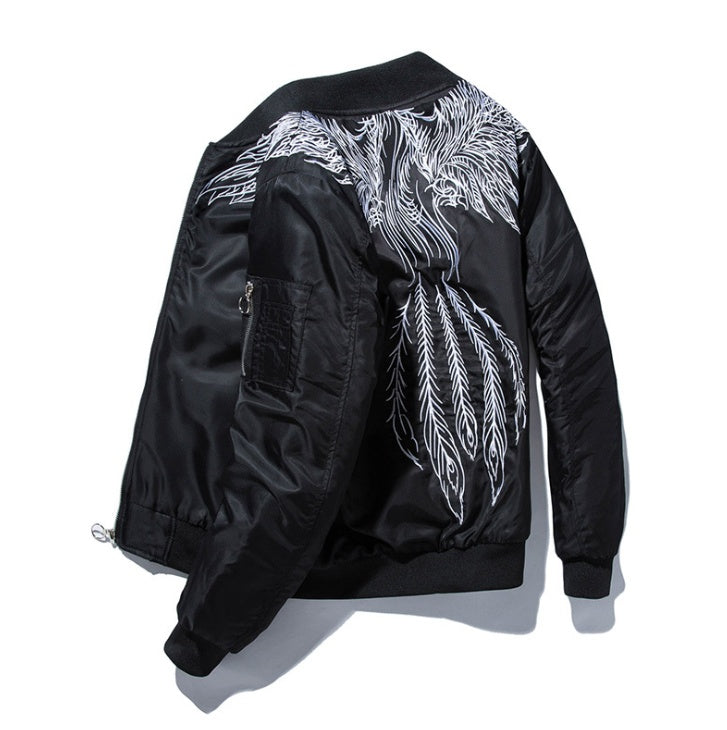 Tide brand Harajuku style Yokosuka high street embroidery air force flight jacket male youth thick baseball uniform jacket