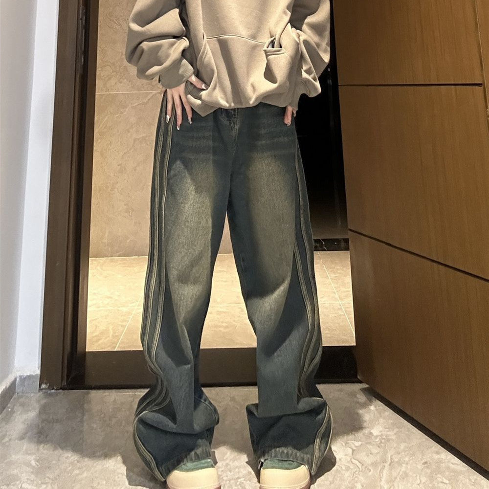 Women's Fashionable Retro Straight Jeans