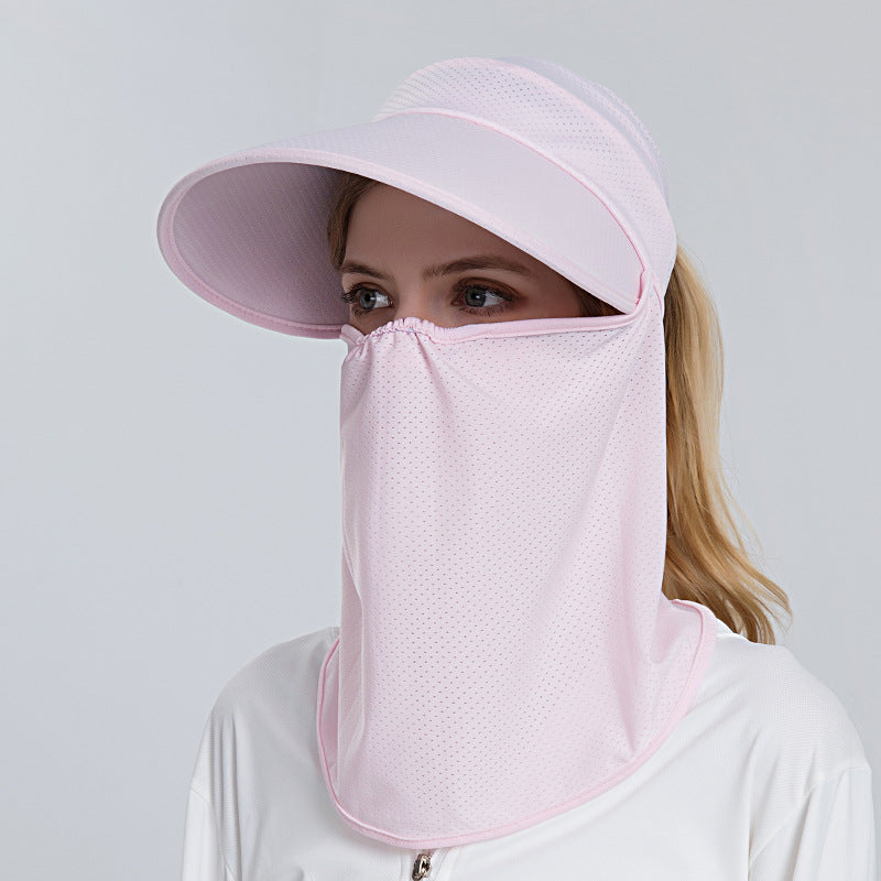 Women's New Style Ice-sensing Sunscreen Hat With Ponytail