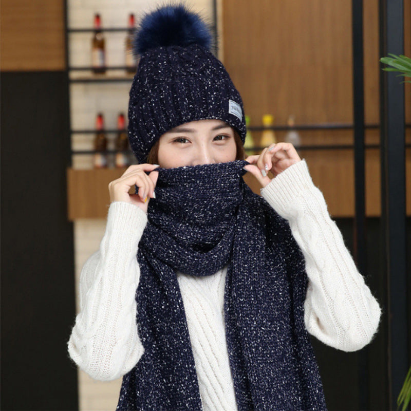 Plush thick knitted hat