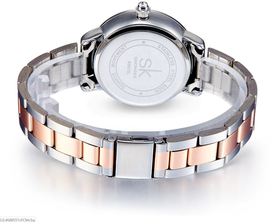 Drill steel belt ladies watch