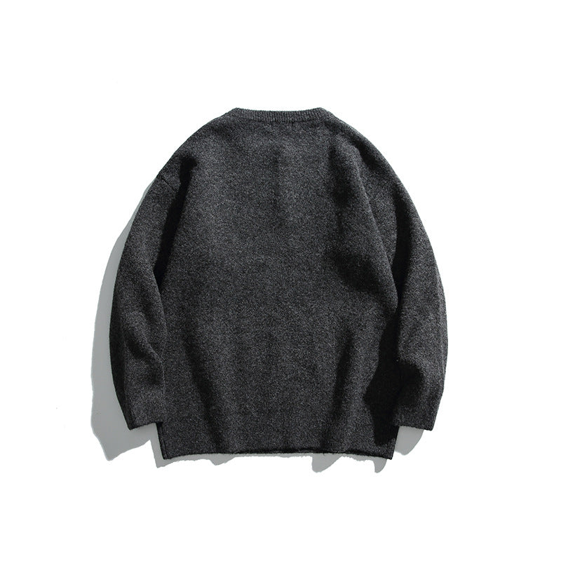 New Men's Twist Braid Sweater Cardigan