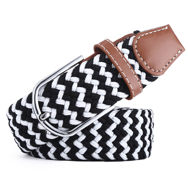 Canvas stretch woven belt