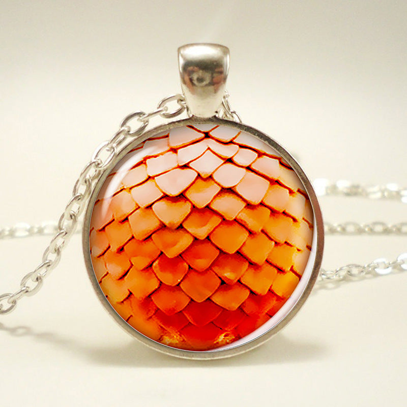 European and American time gem glass necklace accessories