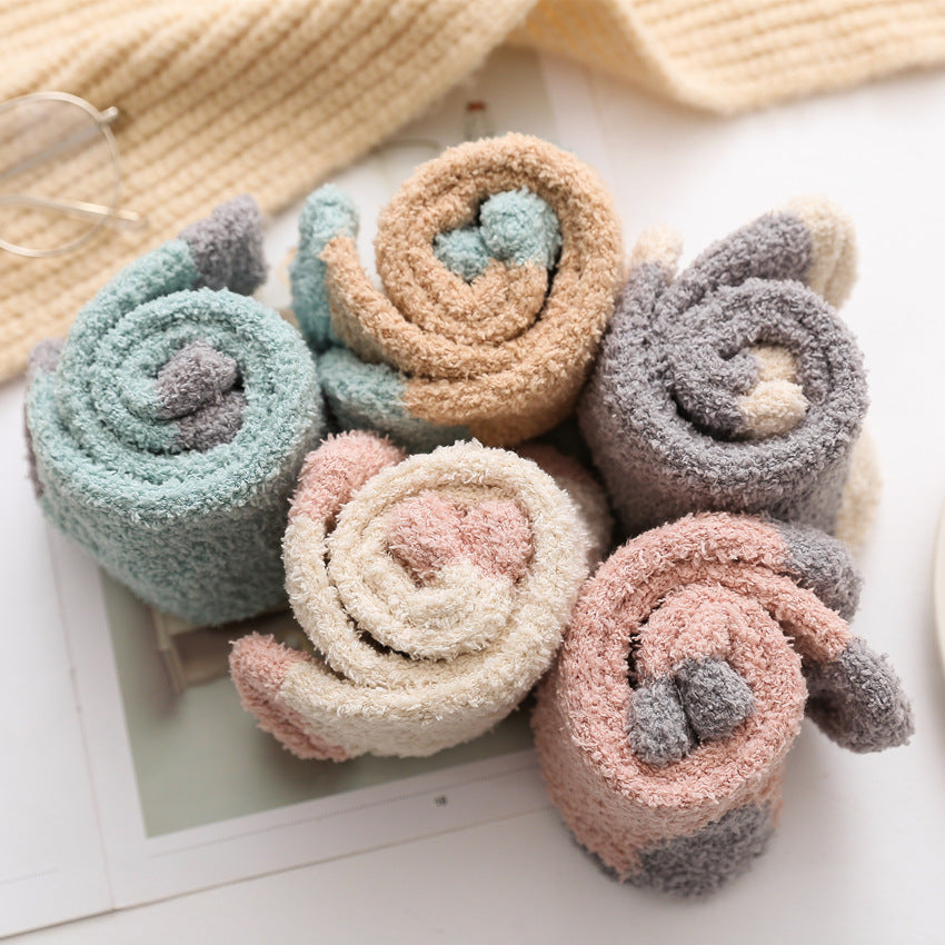 Half fleece home socks