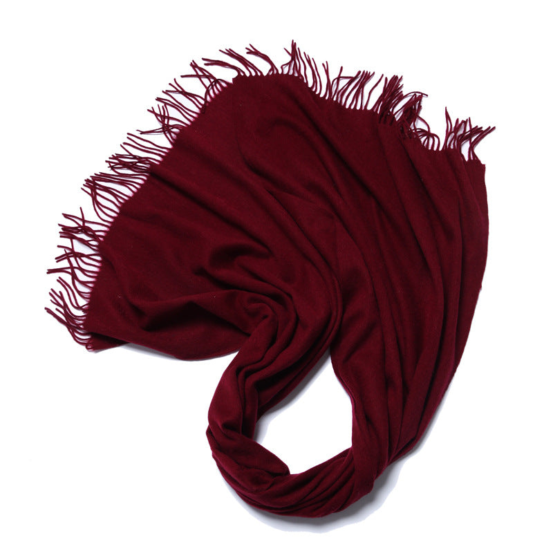 Wool solid color scarf
