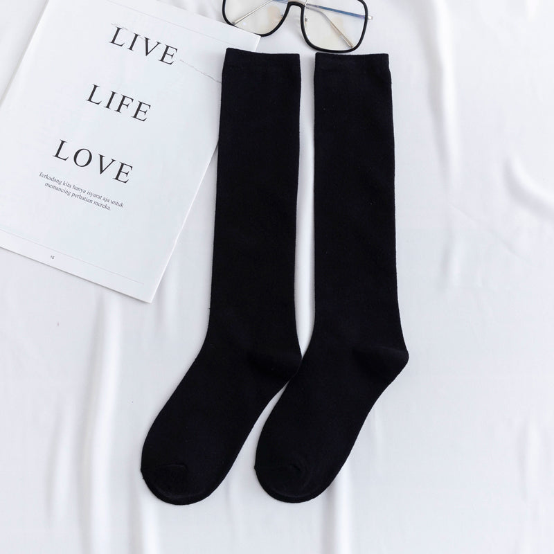 Women's color mid-tube knee socks
